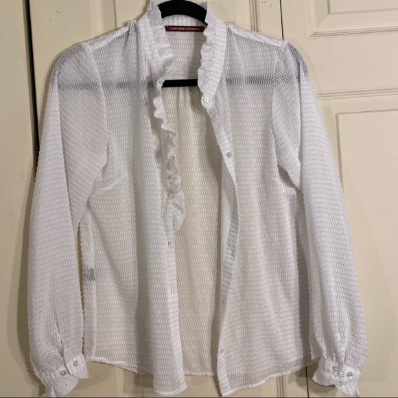 Comptoir Des Cotonniers - sheer textured blouse - Picture 2 of 5